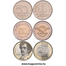 2023. év Országos mentőszolgálat alapítása 50 forintos, a 175 éves Magyar Honvédség 100 forintos és a Petőfi 200 forint színesfém emlékérme